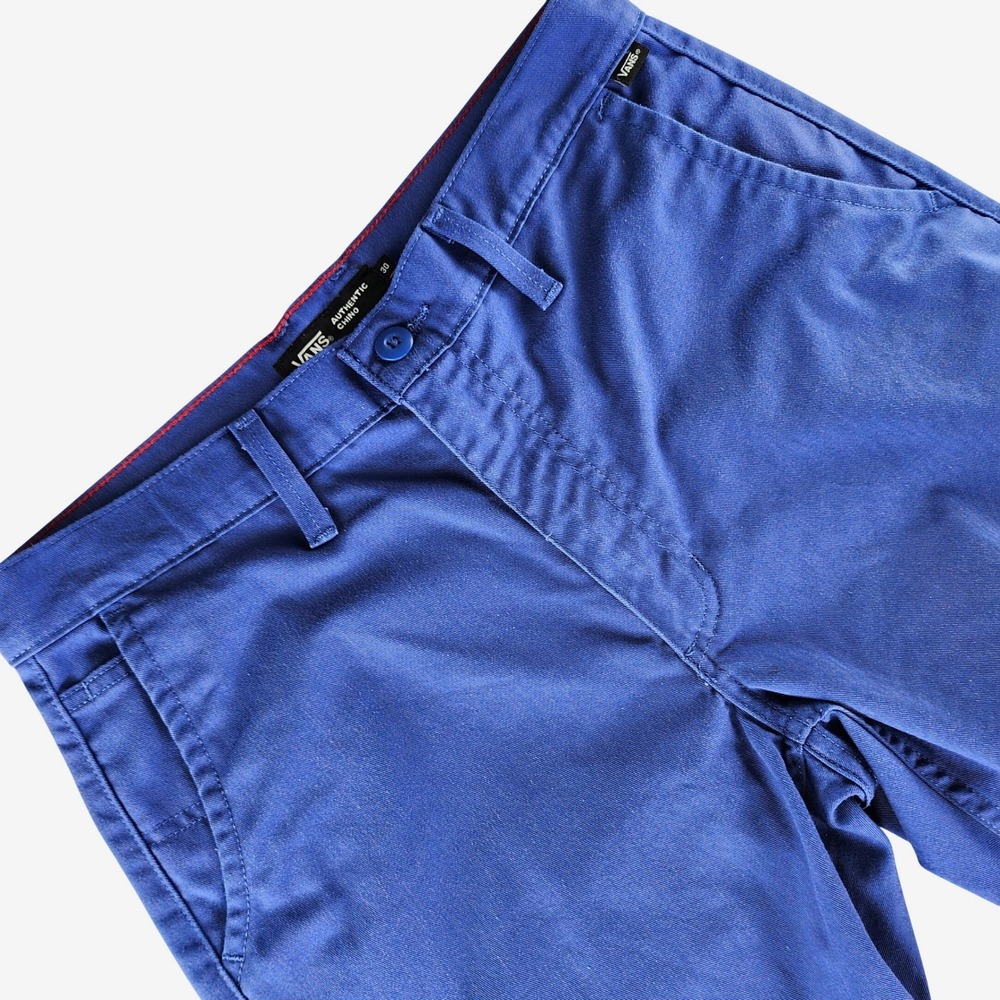 Vans Authentic Chino Men 30 Blue Straight Fit Cotton Twill Pants